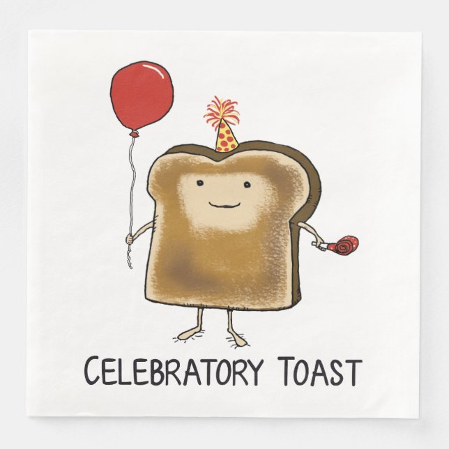 Funny Celebratory Toast Napkin (Front)