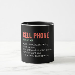 Funny Cell Phone Definition Mug