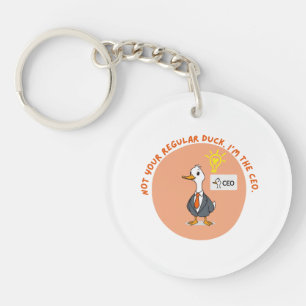 Funny CEO Duck – Business Boss Gift Idea Key Ring