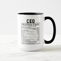 Funny CEO Nutrition Facts Business Leader Gift