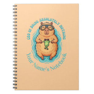 Funny CEO of Doing Nothing Capybara Frog Notebook