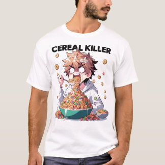 Funny Cereal Killer Design T-Shirt