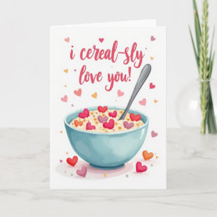 Funny Cereal Love Pun Card