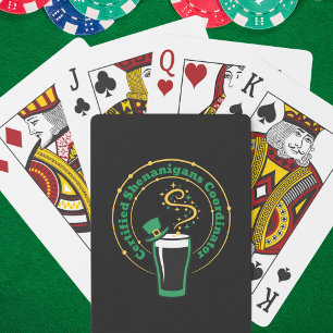 Funny Certified Shenanigans Coordinator Luck Playing Cards