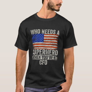 Funny Cfo Superhero Vintage Tee For Men Dad