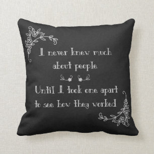 Funny Chalkboard Art Pillow