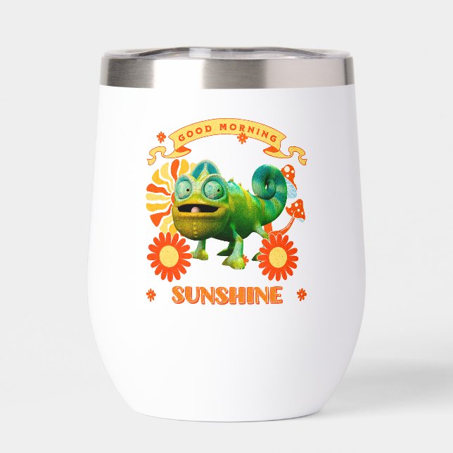 Funny Chameleon Good Morning Sunshine (Back)