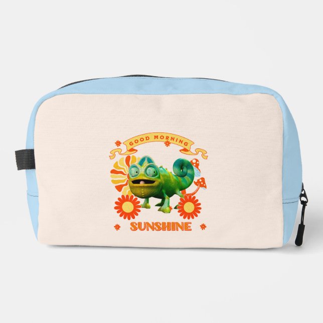Funny Chameleon Good Morning Sunshine Dopp Kit (Front)