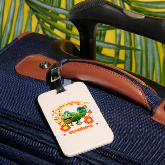 Funny Chameleon Good Morning Sunshine Luggage Tag