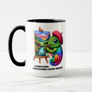 Funny Chameleons Understand Colour Theory Mug