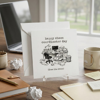 Funny Chaos Coordinator Day Admin Assistant  Holiday Card