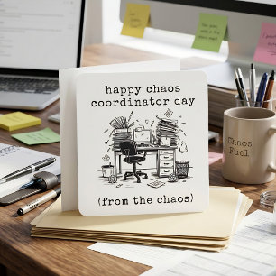 Funny Chaos Coordinator Day Admin Assistant Holiday Card