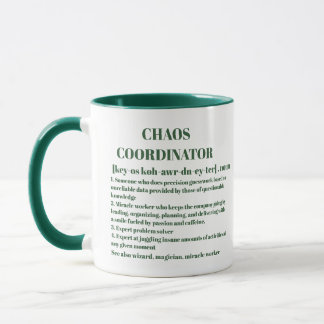 Funny Chaos Coordinator Definition Office Coworker Mug