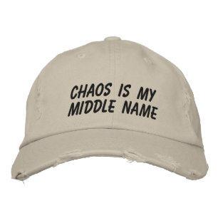 Funny Chaos Personality Sarcastic Relatable Humor Embroidered Hat