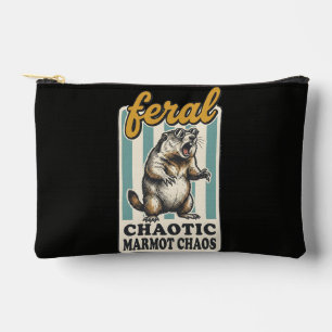 Funny Chaotic Marmot Chaos Meme Design Accessory Pouch
