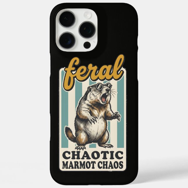 Funny Chaotic Marmot Chaos Meme Design Case-Mate iPhone Case (Back)