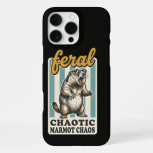 Funny Chaotic Marmot Chaos Meme Design iPhone 16 Pro Max Case