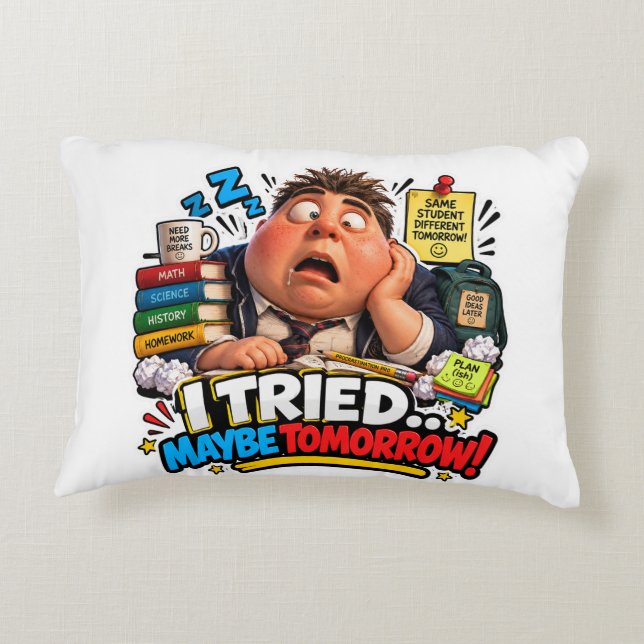 Funny Characters Back to School Balloon Decorative Cushion (Back)