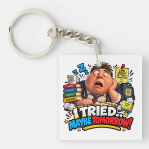 Funny Characters Back to School Balloon Key Ring