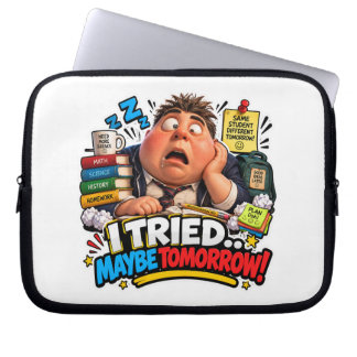 Funny Characters Back to School Balloon Laptop Sleeve
