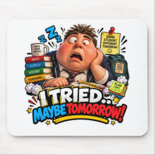 Funny Characters Back to School Balloon Mouse Pad