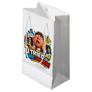 Funny Characters Back to School Balloon Small Gift Bag