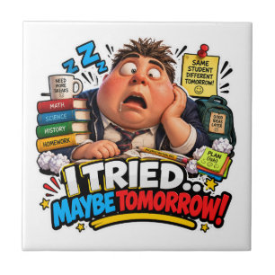 Funny Characters Back to School Balloon Tile