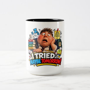 Funny Characters Back to School Balloon Two-Tone Coffee Mug