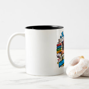 Funny Characters Back to School Balloon Two-Tone Coffee Mug