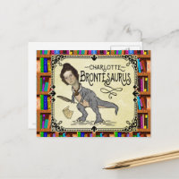 Funny Charlotte Bronte Saurus Dinosaur Book Reader