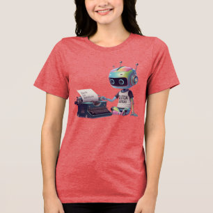 🤖Funny Chatbot Developer Glitch Happens Meme Tri-Blend Shirt