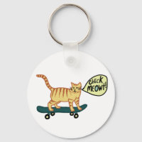 Funny Check MEOWT Skateboarding Cat