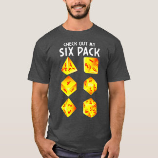 Funny Check Out My Six Pack Dice Pun T-Shirt