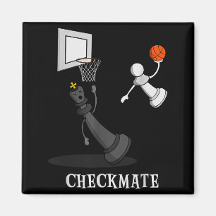 Funny Checkmate Chess Basketball Game Board King P Magnet