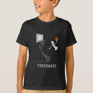 Funny Checkmate Chess Sketll Game Board King Pawn  T-Shirt