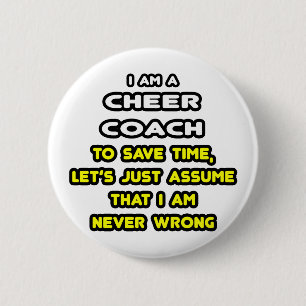 Funny Cheer Coach T-Shirts and Gifts 6 Cm Round Badge