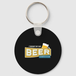 Funny Cheer Dad Beer Competition Cheerleading T-sh Key Ring