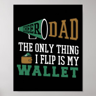 Funny Cheer Dad Cheerleading Gift For Men Fathers Poster