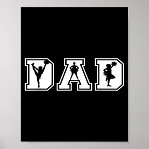 Funny Cheer Dad Proud Cheerleader Father Fathers Poster