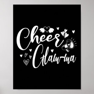Funny Cheer Glam-ma Cheerleading Cool Mum Grandma Poster
