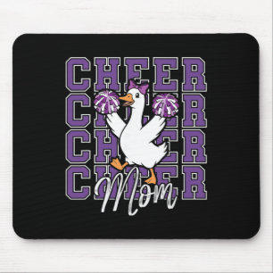 Funny Cheer Goose Mum Purple Coquette Bow Sport Ch Mouse Pad