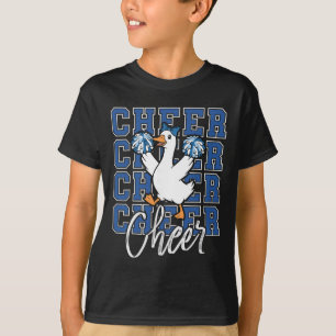 Funny Cheer Goose Squad Blue Coquette Bow Sport Ch T-Shirt