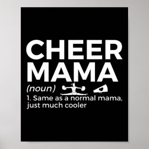 Funny Cheer Mum Definition Cheerleading Poster