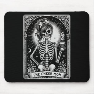 Funny Cheer Mum Halloween, Tarot Card Cheerleading Mouse Pad