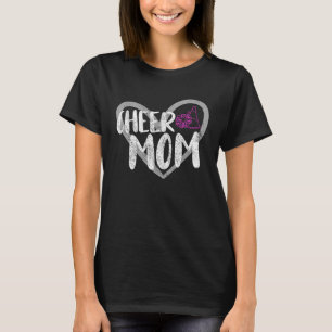 Funny Cheer Mum Heart Cheerleading Cheerleader T-Shirt
