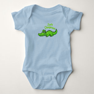 Funny Cheerful Crocodile Smile-Soft but Dangerous Baby Bodysuit