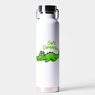 Funny Cheerful Crocodile Smile-Soft but Dangerous Water Bottle