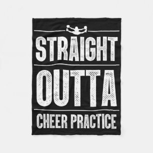 Funny Cheerleader Art Women Girls Cheer Flyer Chee Fleece Blanket