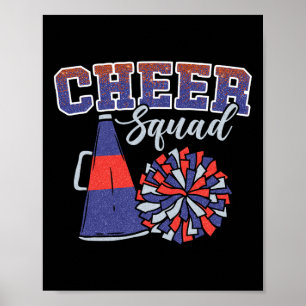 Funny Cheerleader Cheer Squad Cheerleading Blue Or Poster