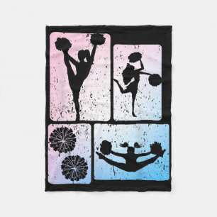 Funny Cheerleader Cheering Acrotic Enthusiast Chee Fleece Blanket